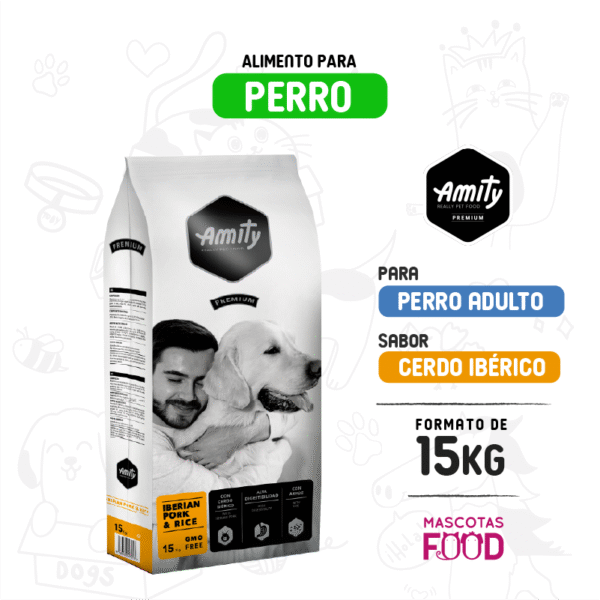 Alimento para Perro Amity Premium Sabor Cerdo Iberico 15 KG