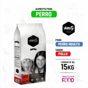 Alimento para Perro Amity Premium Sabor Pollo 15 KG