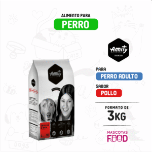 Alimento para Perro Amity Premium Sabor Pollo 3 KG