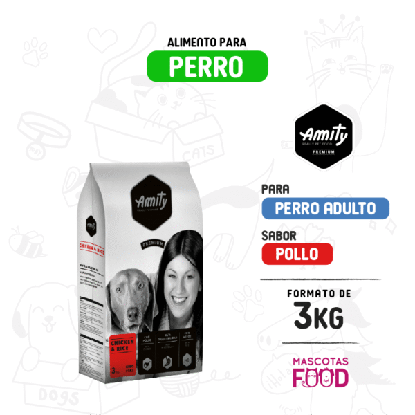 Alimento para Perro Amity Premium Sabor Pollo 4 KG