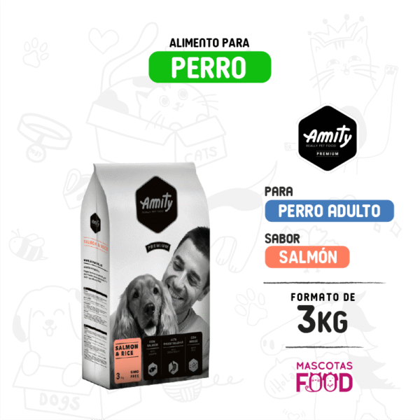 Alimento para Perro Amity Premium Sabor Salmon 4 KG