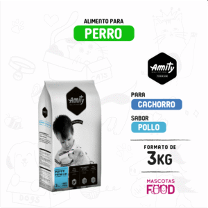 Alimento para Perro cachorro Amity Premium Sabor Pollo 3 KG