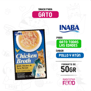 Alimento húmedo Churu Broth para gato INABA Pollo con ostión 50 GR