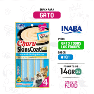 Snack para Gatos Piel y pelaje Inaba Churu sabor Atún Ostión 56 GR