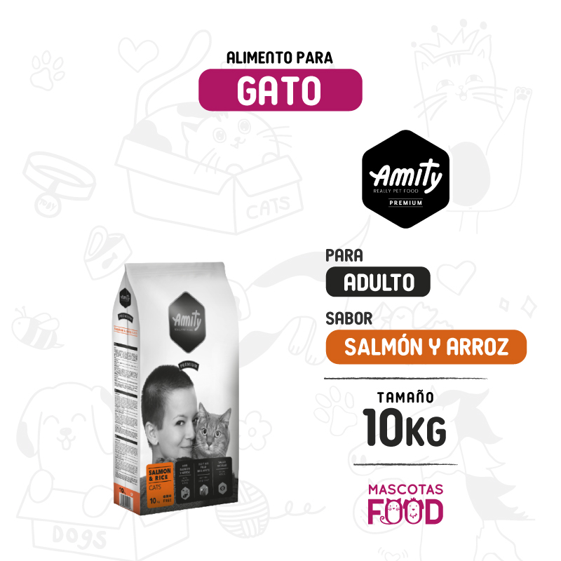 Amity Premium para Gato adulto sabor Salmón 1.5 KG