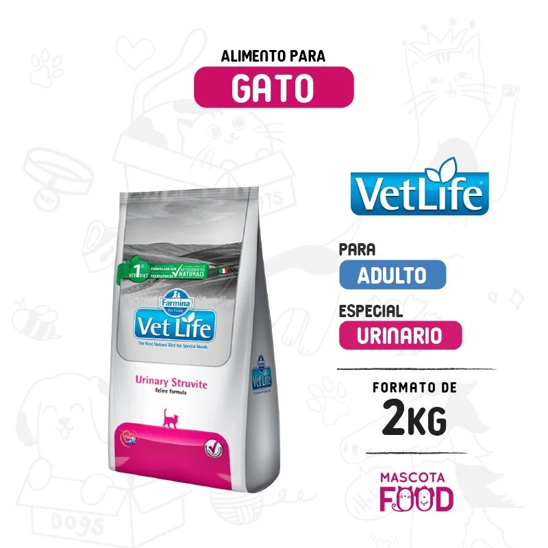 Vetlife para Gatos Cuidado Urinario 2 KG
