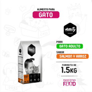 Alimento para Gato Amity Premium Sabor Salmon 1.5 KG