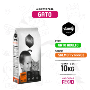 Alimento para Gato Amity Premium Sabor Salmon 10 KG