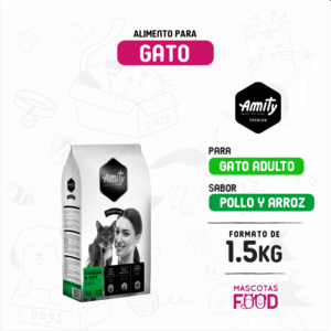Alimento para Gato Amity Premium Sabor Pollo 1.5 KG