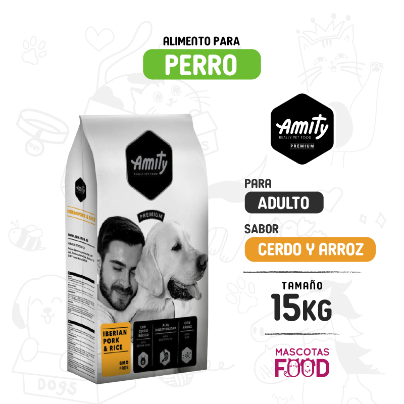 Amity Premium para Perro Sabor Cerdo Iberico 15 KG