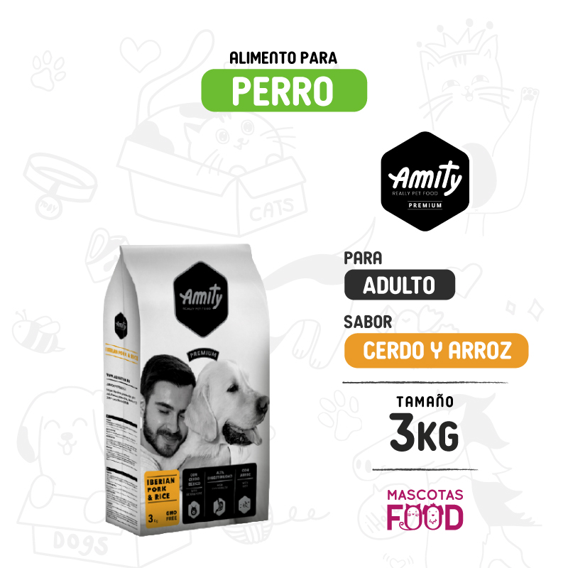 Amity Premium para Perro sabor Cerdo Iberico 3 KG