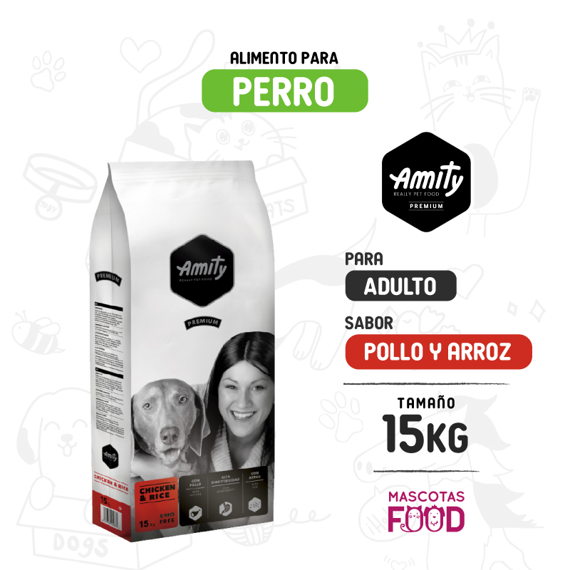 Amity Premium para Perro sabor Pollo 15 KG