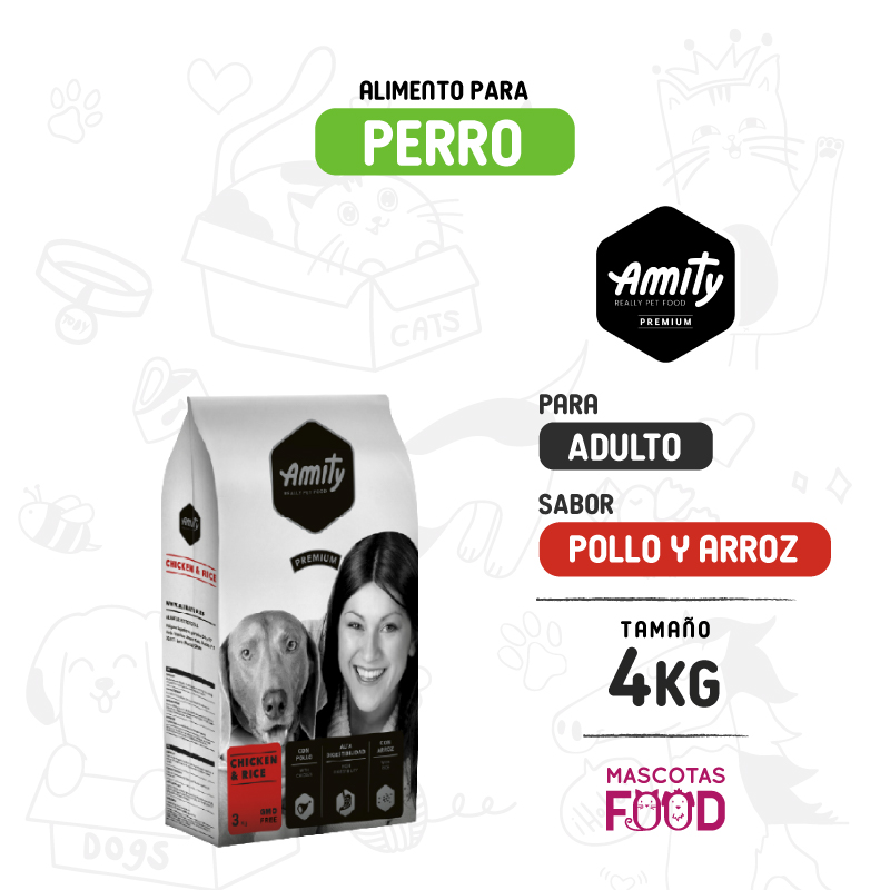 Amity Premium para Perro sabor Pollo 4 KG