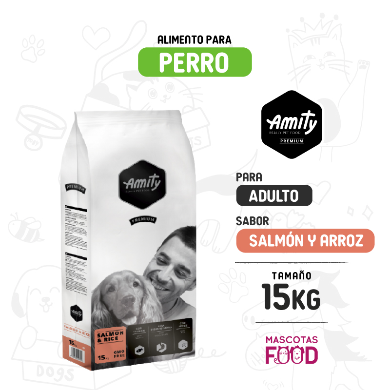 Amity Premium para Perro sabor Salmón 15 KG