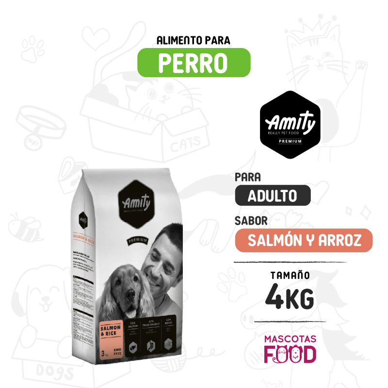 Amity Premium para Perro sabor Salmón 4 KG