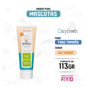 Pasta dental para Mascotas sin sabor Oxyfresh 113 GR