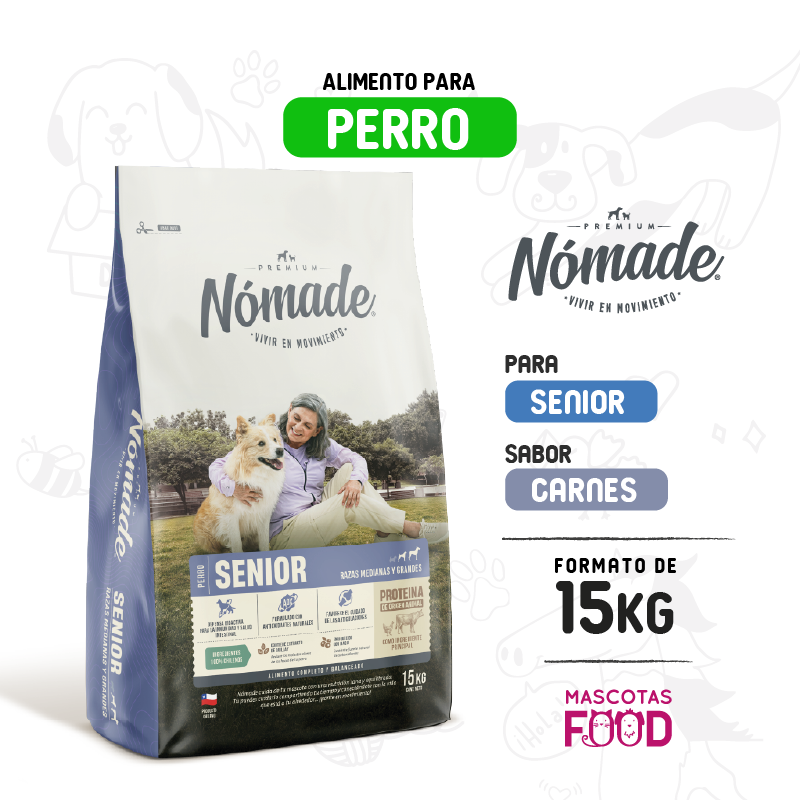 Nomade Perro Senior raza mediana a grande 15 KG
