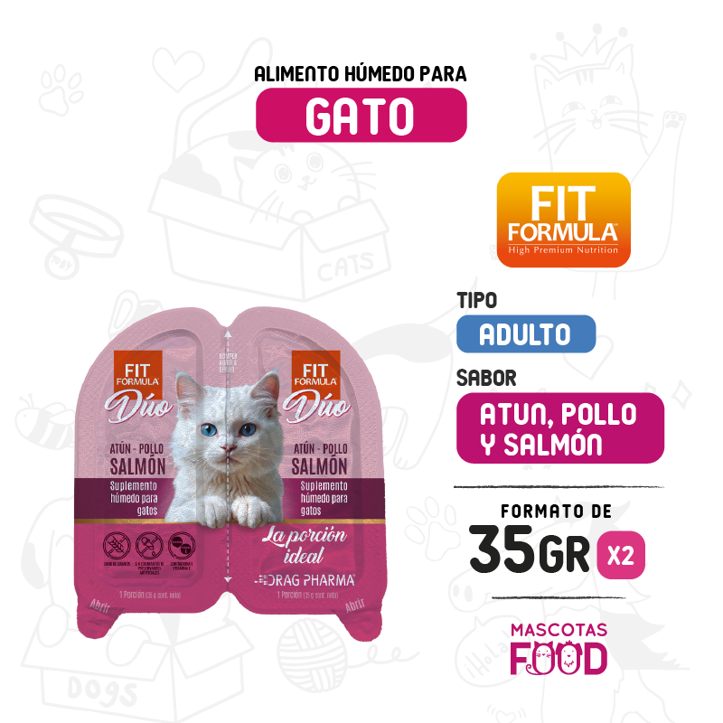 Fit Formula DUO sabor Atún pollo y Salmón