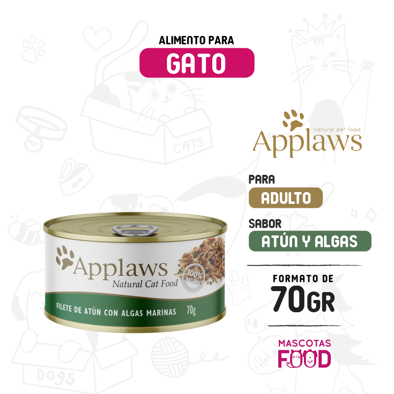 Latita Applaws para Gato Sabor Atún con Algas 70 GR