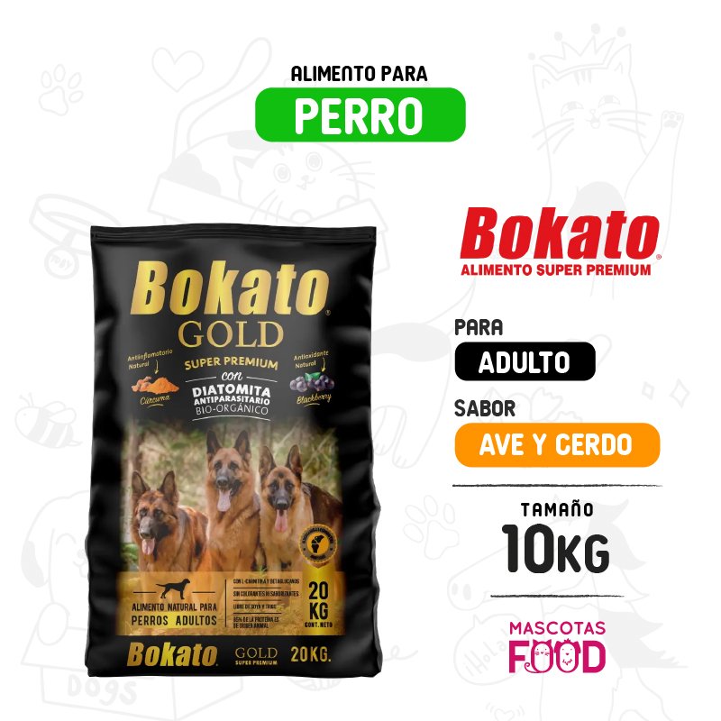 Bokato GOLD Perro adulto 10 KG