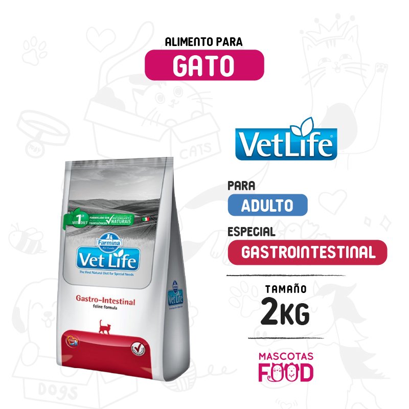 Vetlife para Gatos Gastro-intestinal 2 KG