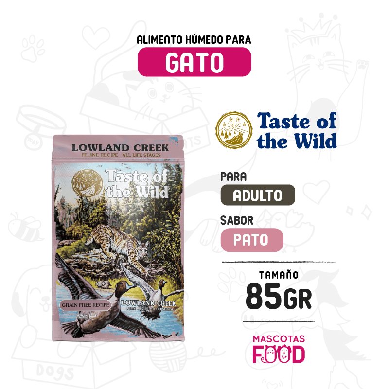 Pouch Taste of the Wild Lowland Creek 85 GR