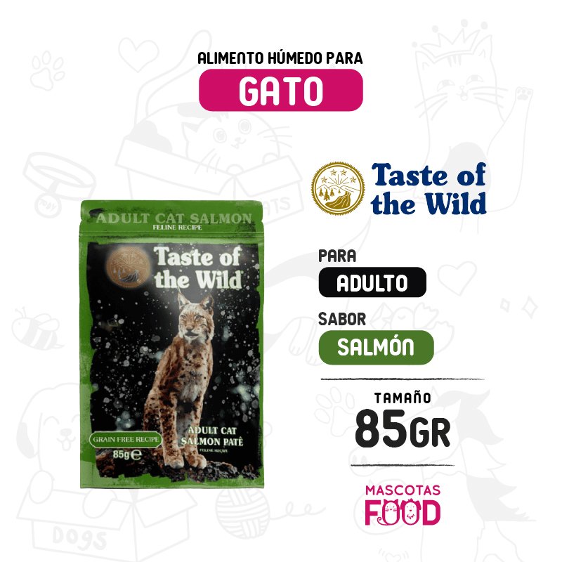 Pouch Taste of the Wild Gato adulto sabor Salmón 85 GR