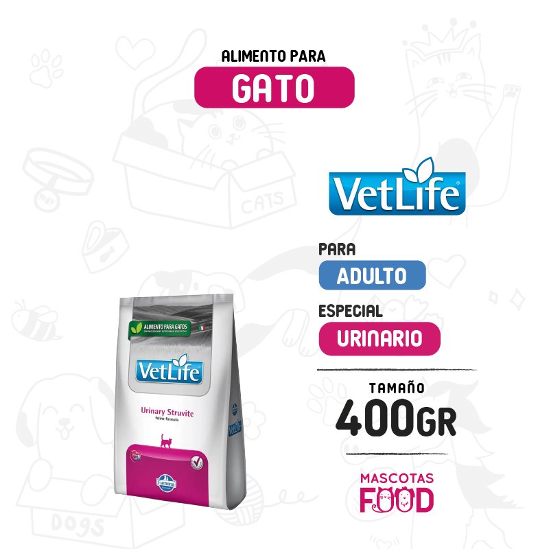 Vetlife para Gatos Cuidado Urinario 400 GR