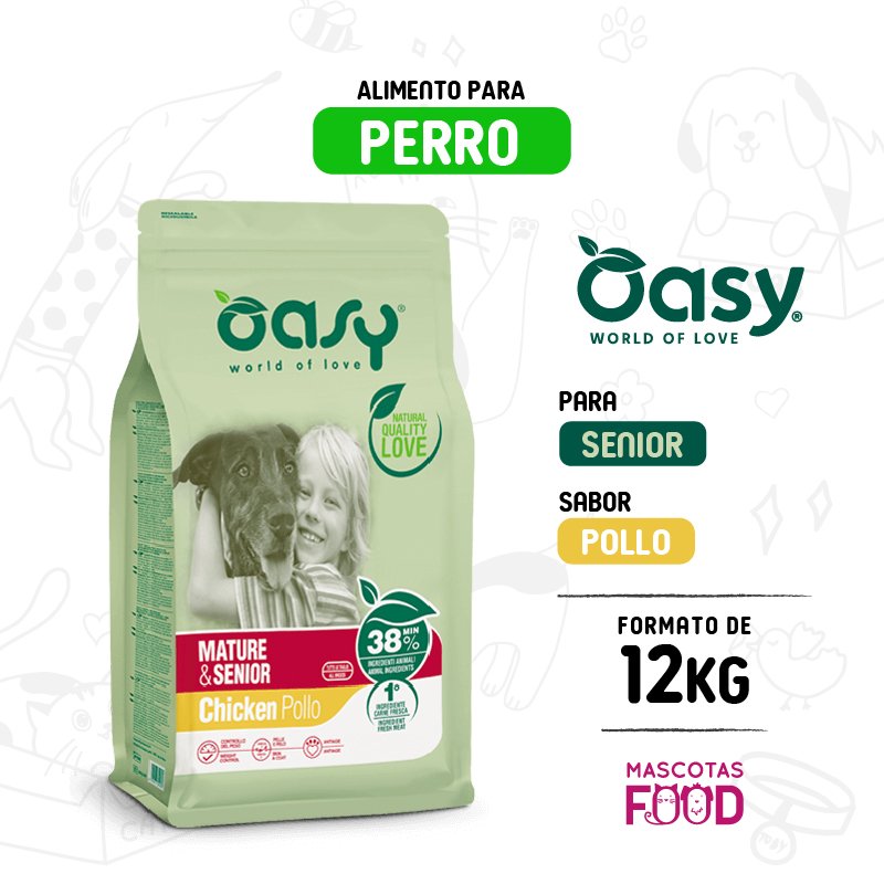 Oasy para Perro Senior sabor Pollo 12KG