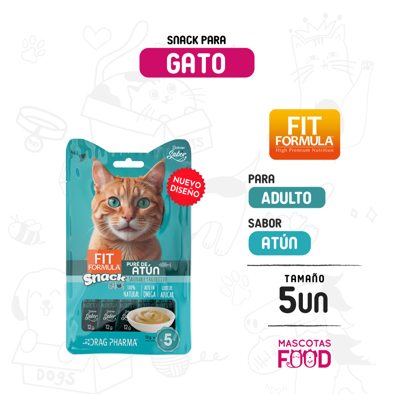 Inicio 13 Puré Fit Formula para gatos sabor Atun 5 tubitos