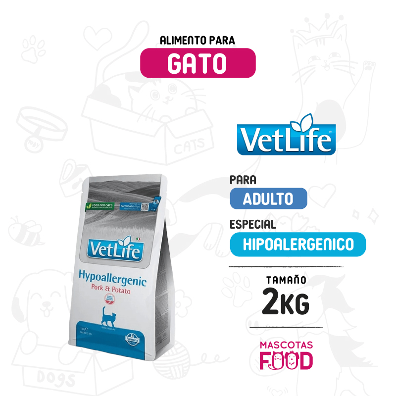 Vetlife para Gato Hipoalergenico 2 KG