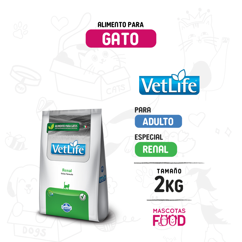 Vetlife para Gato Cuidado Renal 2 KG
