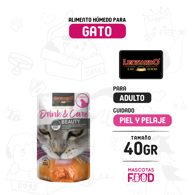 Sopita Drink & Care Beauty Leonardo sabor Pollo 40 GR