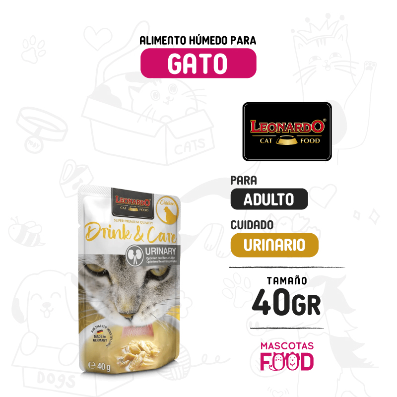 Sopita Drink & Care Urinary Leonardo sabor Pollo 40 GR