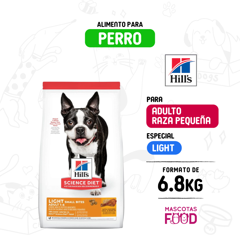 Hills para Perro adulto raza pequeña LIGHT 6.8 KG