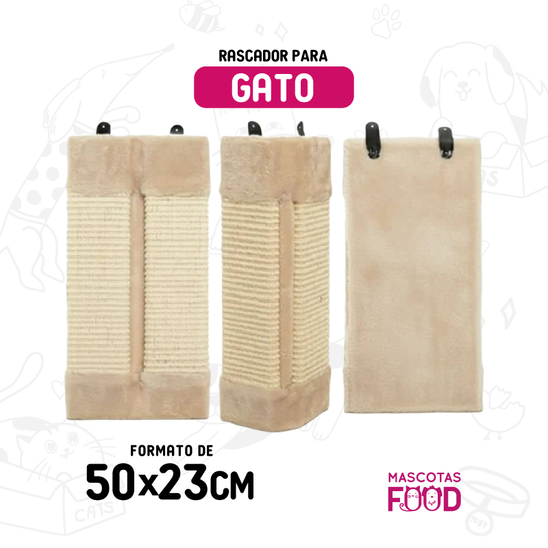 Rascador Esquinero Beige para Gato 50x23 CM