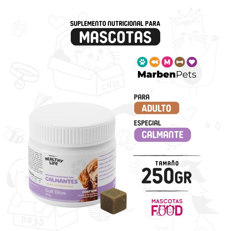 Bocados suplemento nutricional para Perro y Gato Calmantes 250 GR