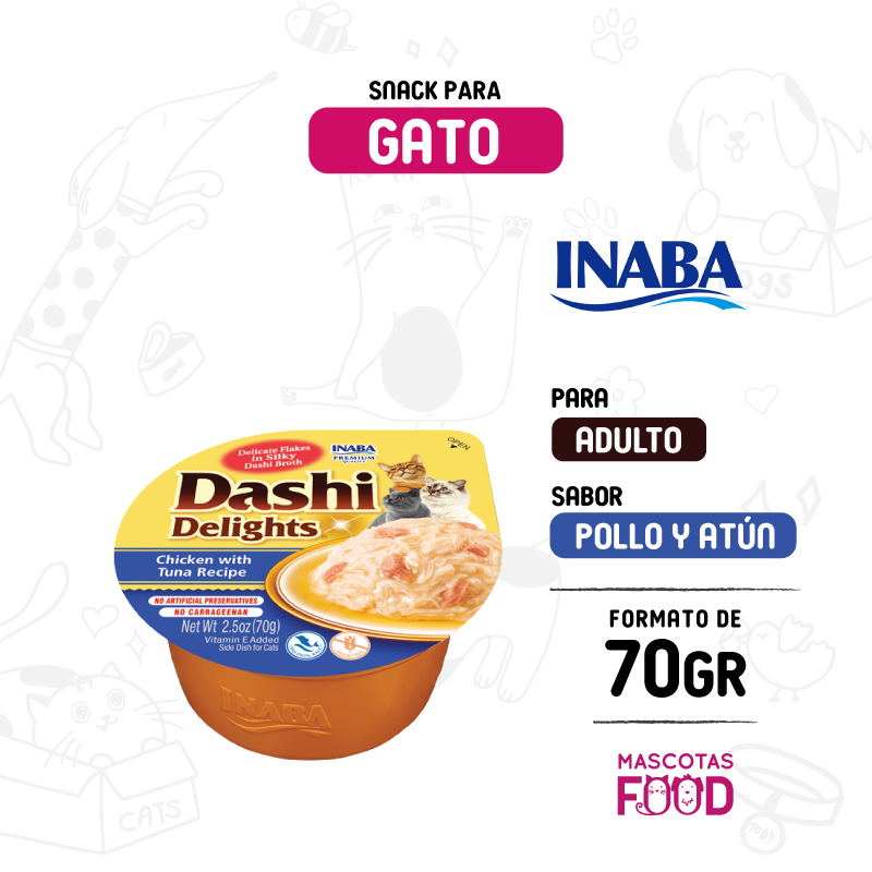 Dashi Delights para Gato sabor Pollo con atun 70 GR