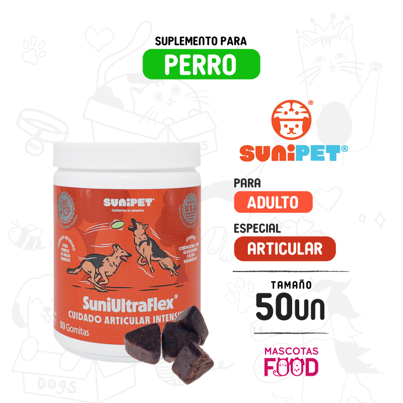 SuniUltraFlex Suplemento articular intensivo para perros 50 Gomitas
