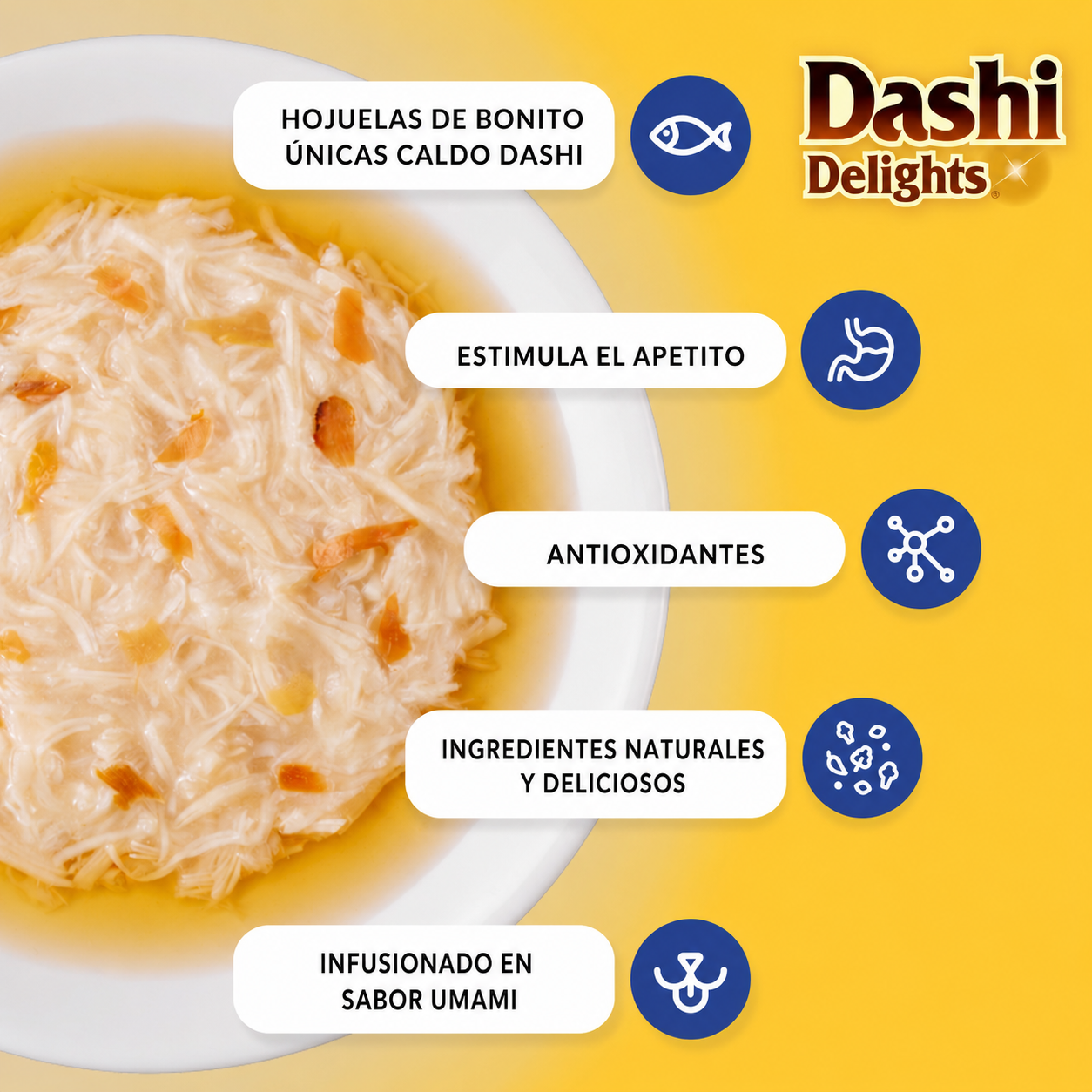 Dashi Delights para Gato sabor Pollo con atun 70 GR 2 Dashi Delights para Gato sabor Pollo con atun 70 GR - Imagen 2