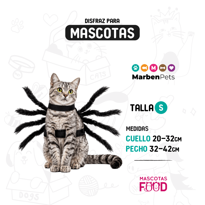 Disfraz para Mascotas de Araña talla S