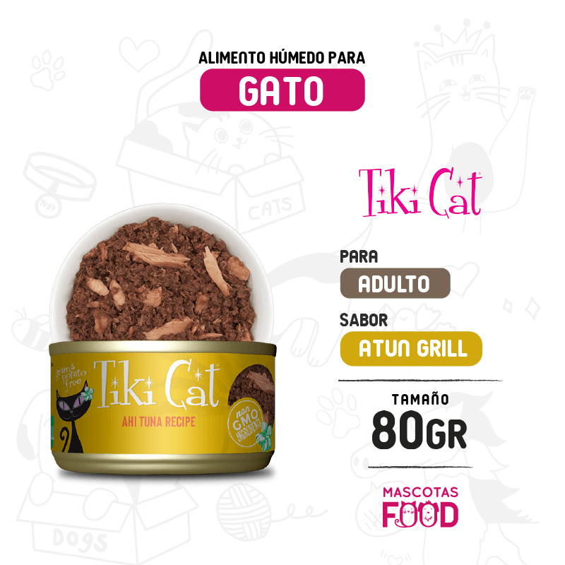 Tiki cat para Gato sabor Atun grill 80 GR