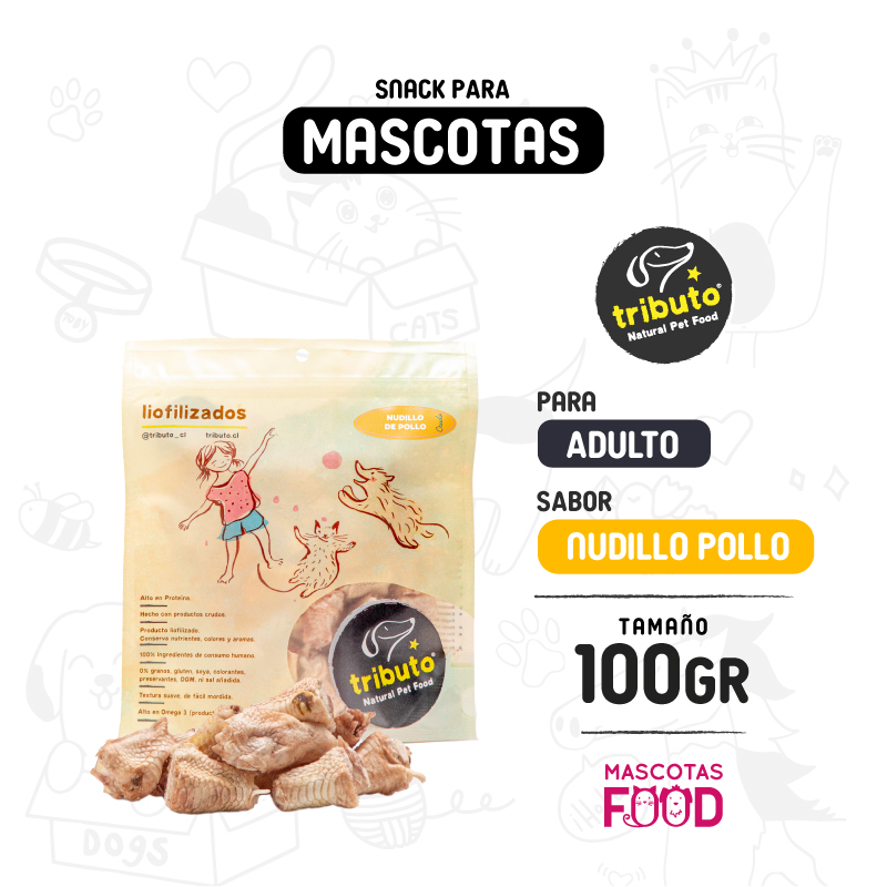 NEW HOME 26 Snack natural Tributo para perros y gatos Nudillos de pollo 100 GR