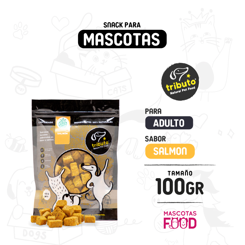 NEW HOME 22 Snack natural Tributo Original sabor Salmon 100 GR